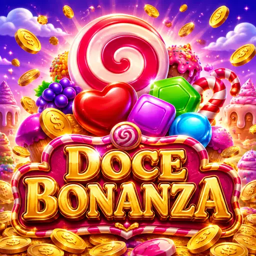 Capa do slot Sweet Bonanza da Pragmatic Play com doces e frutas coloridas